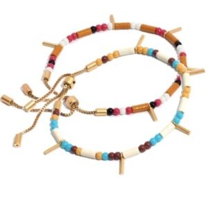 One Madewell Adjustable Bridal Shower Bachelorette Multi Seed Bead Bracelet